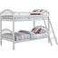 Dana Twin Over Twin Arched Wood Bunk Bed In White