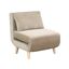 Dane Convertible Folding Armless Chair Sleeper with Pillow In Sand