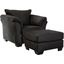 Darcy Chair and Ottoman In Black