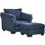 Darcy Chair and Ottoman In Blue