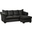 Darcy Sofa Chaise In Black