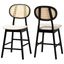 Darrion Wood Counter Stool Set of 2 In Cream and Black