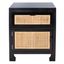 Dave 1 Drawer 1 Door Nightstand in Black and Natural