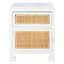 Dave 1 Drawer 1 Door Nightstand in White and Natural