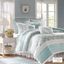 Dawn Cotton Printed Pieced 9Pcs Queen Comforter Set With Pintuck In Blue