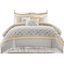 Dawn Polyester And Cotton Percale Printed 9 Piece Queen Comforter Set In Yellow