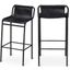 Dax Black Faux Leather Counter Stool