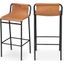 Dax Cognac Faux Leather Counter Stool