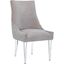 Deluca Acrylic Leg Dining Chair In Pale Taupe