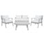 Deacon 4 Pc Living Set in Grey and Beige