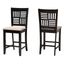 Deanna Wood Counter Stool Set of 2 In Beige and Dark Brown