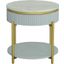 Deco District Round End Table In Mist