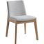 Deco Oak Dining Chair Set Of 2 In Light Grey