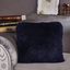 Decorative Shaggy Pillow In Blue 18 X 18
