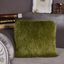 Decorative Shaggy Pillow In Lime 18 X 18