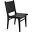 Dede Dining Chair In Leather In Black