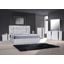 Degas Silver Grey Upholstered Platform Bedroom Set