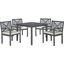Del Mar Ash Gray and Beige 5-Piece Dining Set