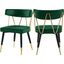 Delayna Green Velvet Dining Chair Set of 2