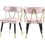 Delayna Pink Velvet Dining Chair Set of 2