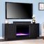 Delgrave Color Changing Fireplace With Media Storage In Black