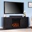Delgrave Electric Media Fireplace With Storage In Black