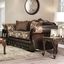 Delicia Brown and Gold Loveseat