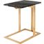 Dell Black Wood Vein Stone Side Table HGNA287