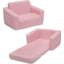 Delta Children Cozee Flip Out Sherpa 2 In 1 Convertible Chair To Lounger For Kids In Pink Sherpa
