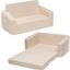 Delta Children Cozee Flip Out Sherpa 2 In 1 Convertible Sofa To Lounger For Kids In Cream Sherpa