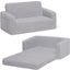 Delta Children Cozee Flip Out Sherpa 2 In 1 Convertible Sofa To Lounger For Kids In Grey Sherpa