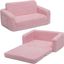 Delta Children Cozee Flip Out Sherpa 2 In 1 Convertible Sofa To Lounger For Kids In Pink Sherpa