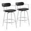 Demi 26 Inch Fixed Height Counter Stool Set of 2 In Black