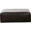 Denali 51 Inch Leather Match Cocktail Ottoman In Chocolate