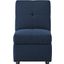 Denby Blue Storage Convertible Chair With Ottoman