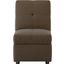 Denby Brown Storage Convertible Chair With Ottoman