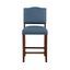 Denver Stationary Faux Leather Counter Stool In Blue