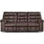Derwin Reclining Sofa With Drop Down Table In Nut