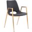 Desi Dining Chair Set of 2 In Black And Gold