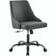 Designate Swivel Vegan Leather Office Chair EEI-4372-BLK-GRY