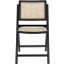 Desiree Cane Folding Dining Chair In Black And Natural