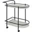 Desiree Rack Bar Cart With Casters Black