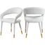 Destiny Boucle Fabric Dining Chair In Cream