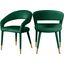 Destiny Velvet Dining Chair In Green