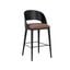Dezirae Barstool In Black and Cognac Leather