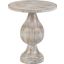 Dianella Round Pedestal Accent Table In White Washed