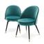 Dining Chair Cooper Roche Turquoise Velvet Set Of 2