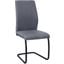 Dining Chair Set Of 2 In Grey Leather Look I 1124