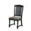 Dining Chair with Side Stretcher Set of 2 In Gray and Black