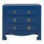 Dion Lapis Blue and Gold 3 Drawer Chest